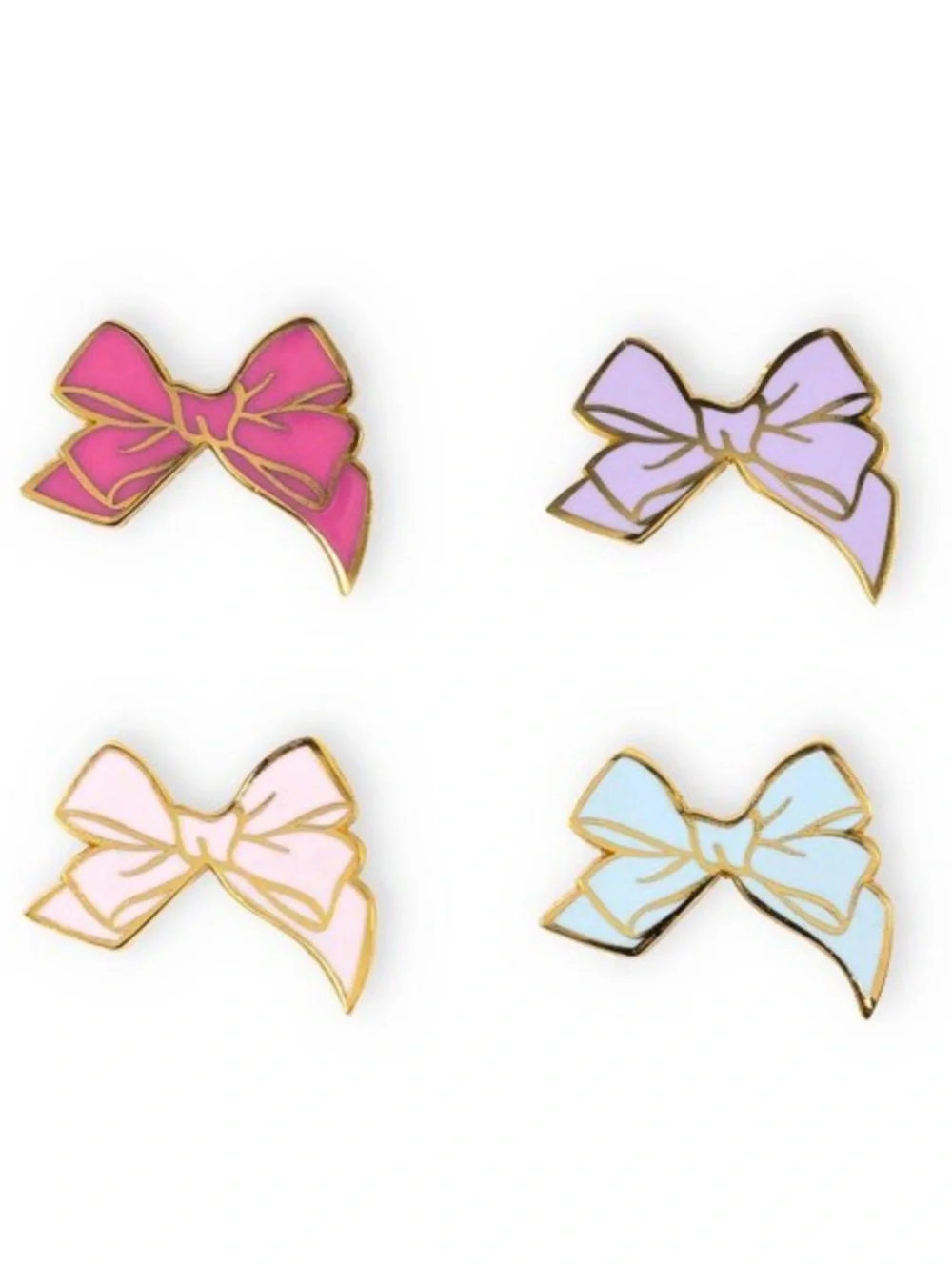 NWT LoveShackFancy x Target - Yoobi 4pk Enamel Pins Bows